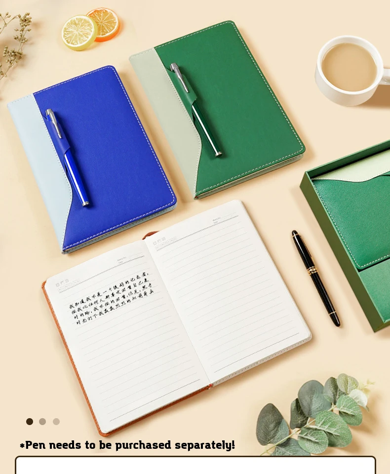 Soft-touch leather business notebook minimalist office journal for meetings custom logo office supplies Soft-touch leather business notebook minimalist office journal for meetings custom logo office supplies