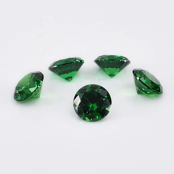 2021 hot sale low price round brilliant loose stone medium emerald aaaaa cubic zirconia for silver ring