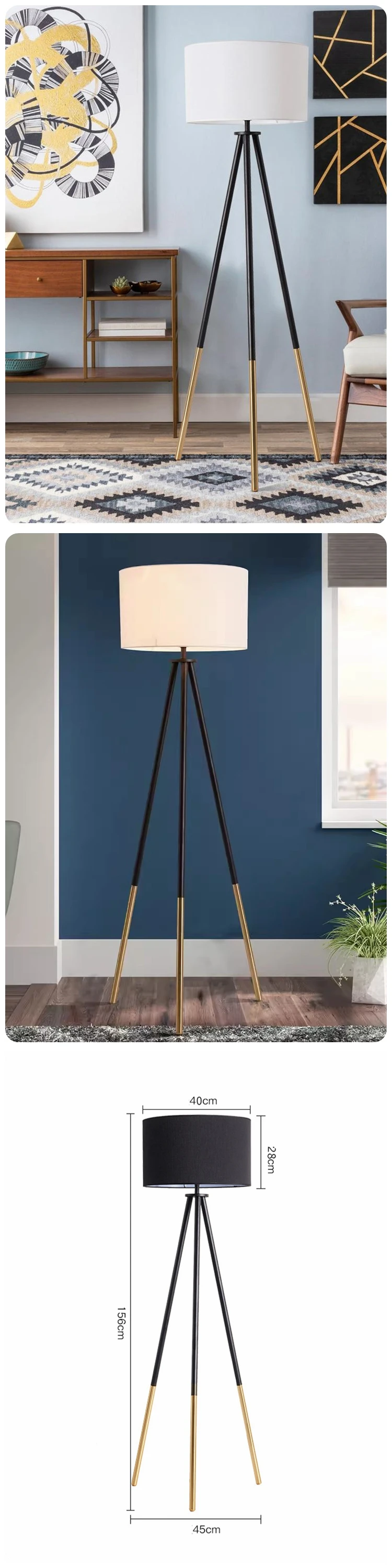 Contemporary Living Room Floor Lamp Light Minimalist Hotel Bedroom Tripod Led Corner Indoor Floor Lamp Light For Hotel