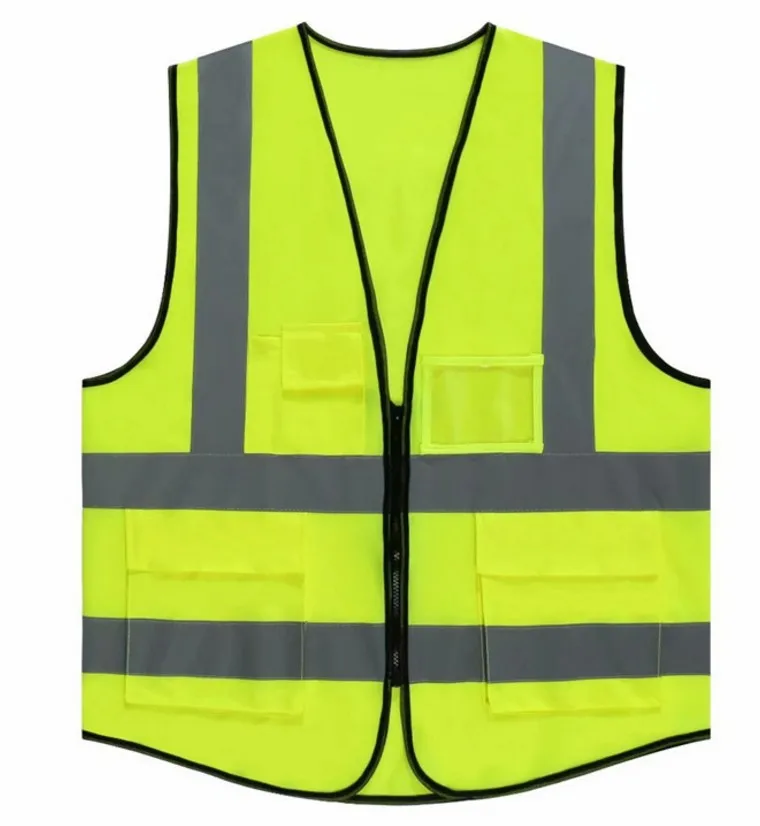 BULK LOT 100 Reflective Stripe Yellow Safety Vest Universal Fit Unisex WHOLESALE 