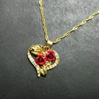 Heart 2021 Hot Sale Europe And America New Love Heart Heart Rose Pendant Couple Gift Necklace