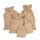 Pouch Jute Bag Burlap Pocket Jute Pouch Bag For Coffee And Cocoa Custom Size Mini Drawstring Jute Bags