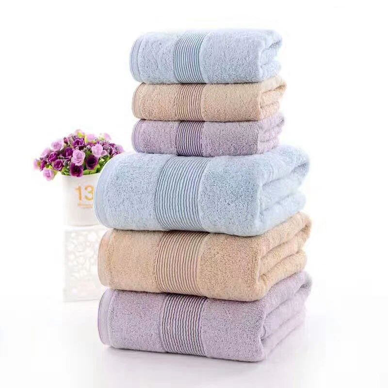 China Factory Custom Logo White Plain Terry Bamboo Microfiber Hotel Towel Luxury Cotton Bath Towels