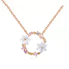 Sterling Silver Factory Direct Sale Wreath Necklace Female Sterling Silver Small Daisy Pendant 2020 New