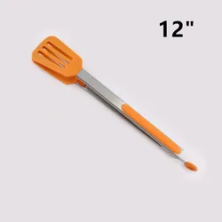 silicone gadget 9 12 Inch Serving Tongs Cooking Food Tongs Stainless Steel Locking BBQ Kitchen Tongs