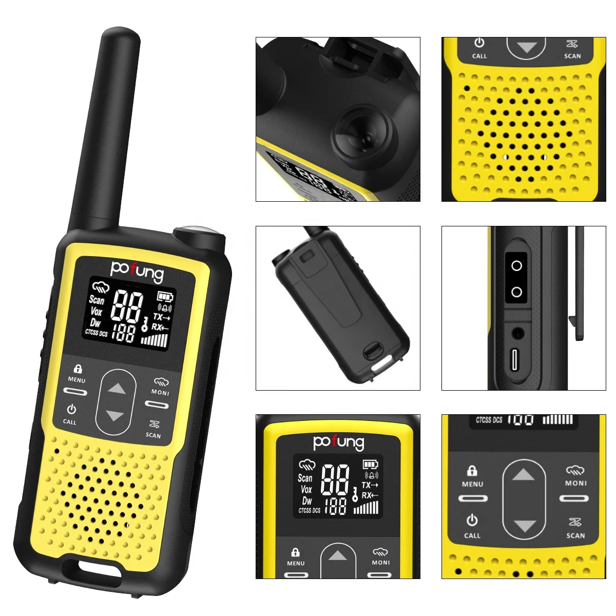 Pofung T22 Licence Free FRS Long Talking Rang Handheld Rechargeable PMR446 Two Way Radio PMR 446 Walkie Talkie