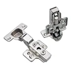 Hinges Adjustable Hinge 3D Iron Adjustment Flat Clip On Cabinet Door Soft Closing Furniture Hinges