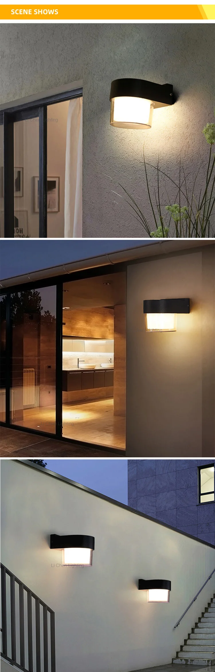 bd12 modern waterproof 85 265v up down sconce lighting led wall light for corridor garden hotel home decor -6