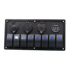 8 Gang Position Panel Switch For Car And 12V Boat USB Panel Switch
