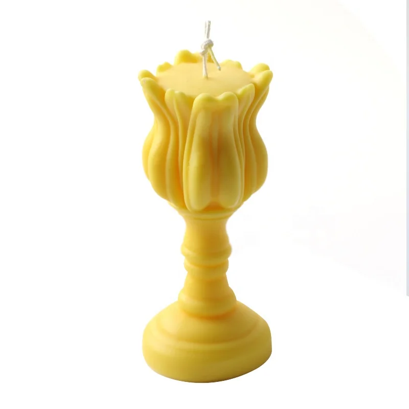 Best Price DIY Decoration Tulip Lucky Flower Candle Form Silicone Mould Aromatherapy Candle Holder Ornament for Candle Making