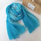 Linen Scarf Striped Scarf Hot Selling Custom Company Logo Blended COUNTRY 100% Linen Vertical Striped Scarf