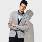 Wool Cardigan Cardiganstandard Wool Custom 50% Wool 50% Acrylic Cardigan Tailored Collar Man Sweater