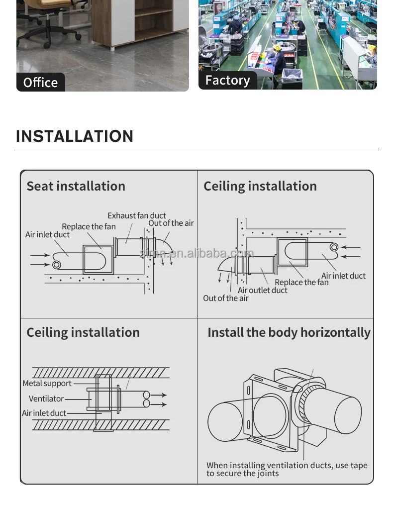 Split Duct Fan, 230V, Plastic - detail 18