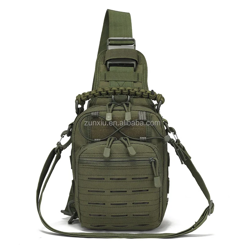 Oxford Zipper Training Utility Chest Crossbody Messenger Vest Tactical