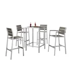 Luxury Restaurant Furniture Anti-Decay Outdoor Bar Pub Table With Aluminum Frame