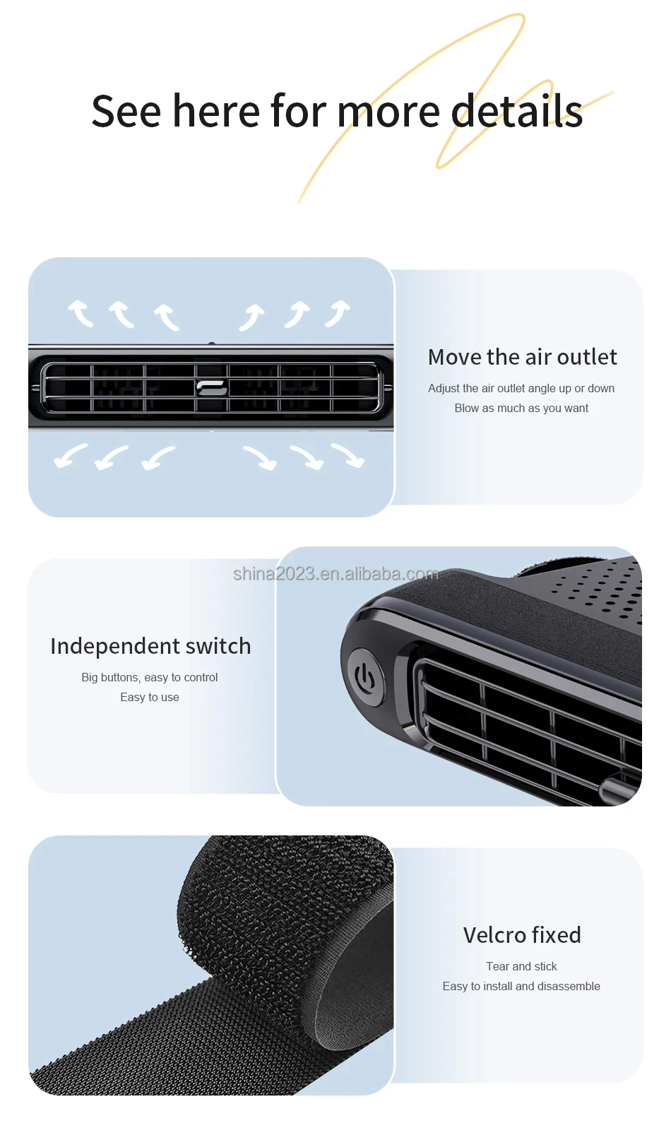 Cf04 Car Seat Fan, 5V, Plastic - detail 18