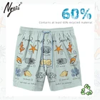 Beachwear NGOZI Recycled Beachwear Polyester Customized Design Logo Patterns Swim Trunks Mesh Lining Beach Shorts