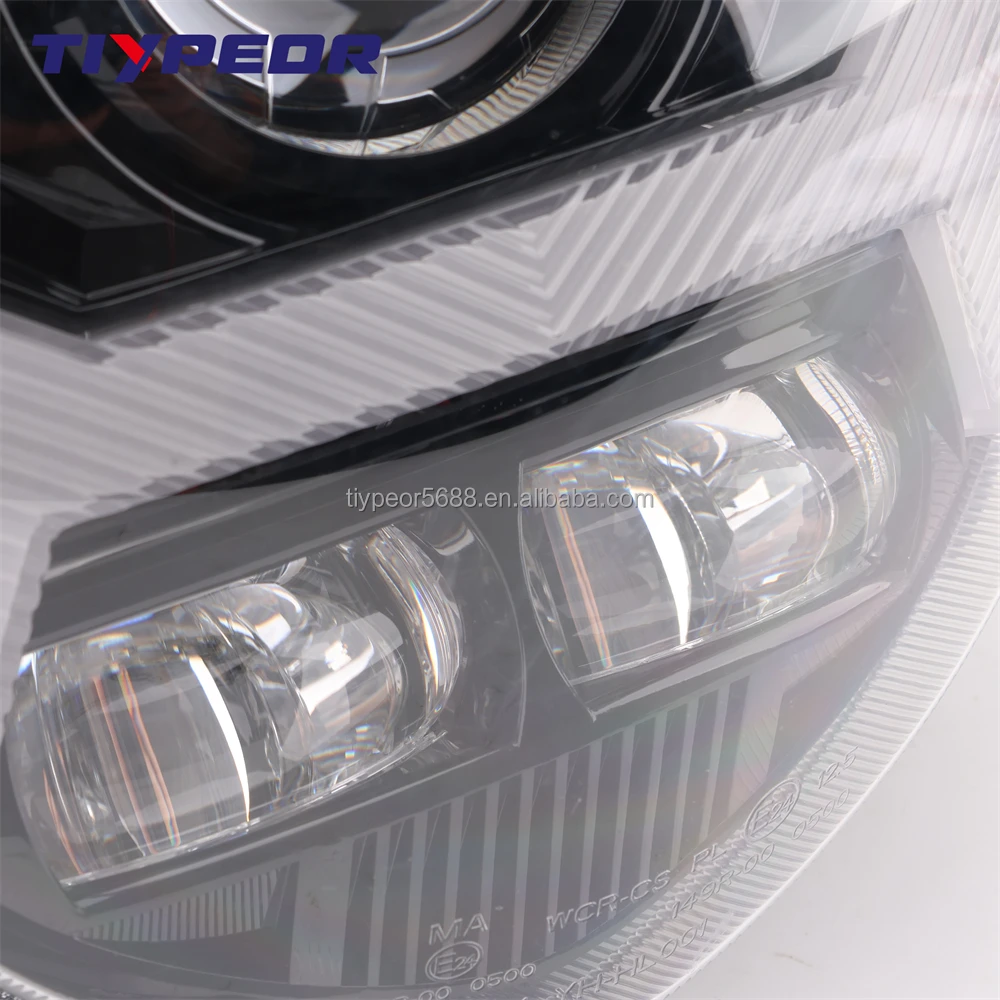 product tiypeor e mark assembly headlight high low beam motorcycle led headlight for 2017 yamaha v star 1300 xvs13cthl tourer headlamp-6