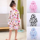 Bath Towel Hooded For Child Baby Bath Robe Towel Cartoon Hooded Homewear For Boys Girls Kids Sleepwear