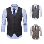 Vests Suits Vest V-neck Fashion Custom Men's Vests Suits Work Vest Uniform