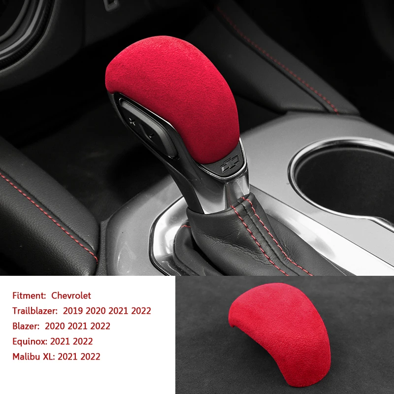 Ushilife Alcantara Gear Shift Knob Cover Trim Head Cover For Chevrolet