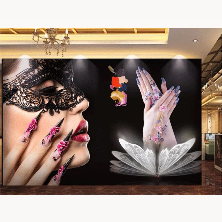 Custom Photo Wallpaper Murals Beauty Salon Nail Decoration High-end Murals  Wall Background Papel De Parede Wall Paper - Buy Photo Wallpaper,Wall Decor  Stickers,Vinyl Wallpapers Product on 