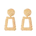 Earrings Cheap Personality White Metal Retro Earrings Geometric Square Metal Earrings Women