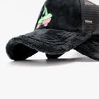 Cap Black 5 Panel Embroidery Mesh Custom Velvet Trucker Hat Cap
