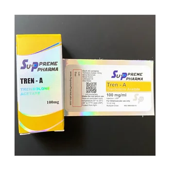 PL-060 Custom brand printing SUPPREME pharma TREN-A 100mg hologram lean bottle packaging 10ml vial box label