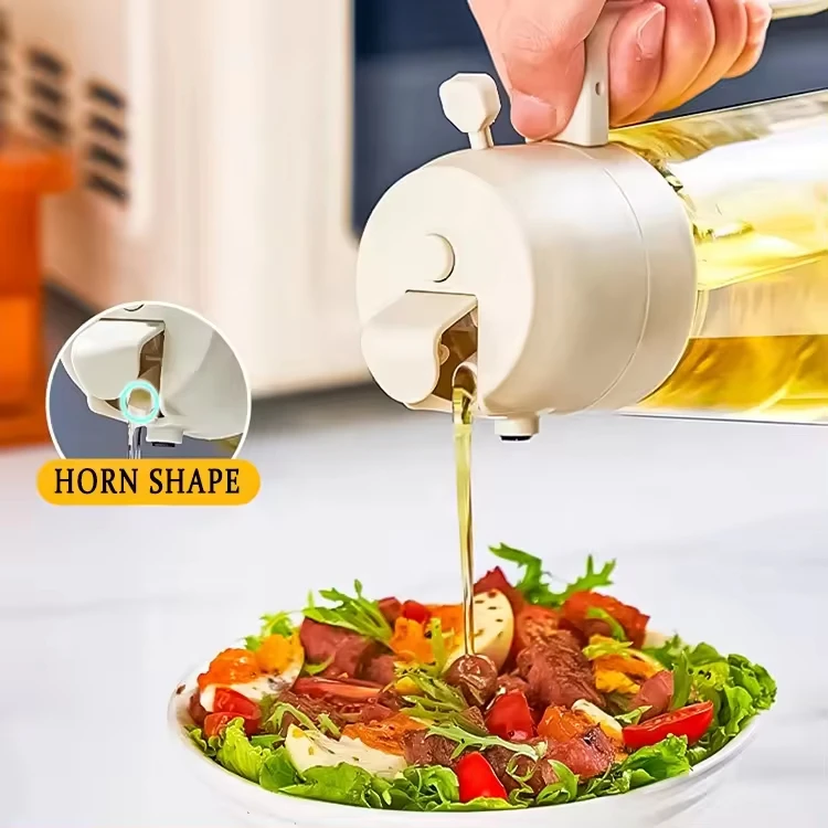 Sell well Kitchen Accessories 470ml Vinegar Container Cooking Oil Sprayer Leak-proof Glass Oil Dispenser Bottle For Kitchen