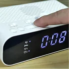 Bedside Alarm Clock Radio With Wireless BT Speaker USB Mp3 Playback 5 Level Dimmer Snooze FM Preset