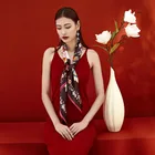 Long Long Wholesale China Fashion Accept Custom Logo High Quality Long Silk Scarf Custom