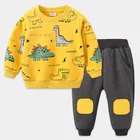 Boy Suit Set Customized Boy Suit Spring And Autumn Casual Sweater Children Clothes Set Sports Two-piece