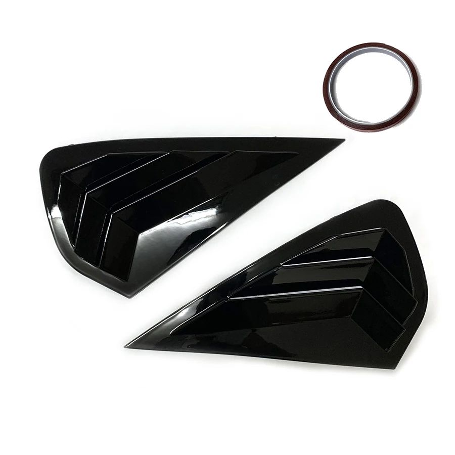 product auto exterior accessories for kia k3 2019 2021 car sport style rear side window louvers air vent scoop shades cover blinds-5