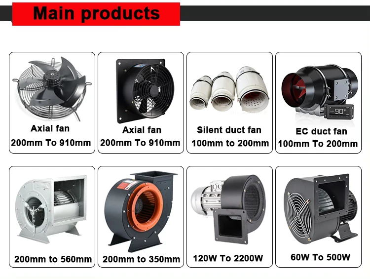 Inline Duct Fan, Hf-100mm, Plastic, Copper - detail 18