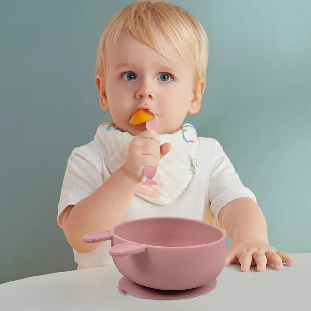 Custom bpa free non slip stay put toddler dinner plate kids grip dish food feeding baby plate for children supplies