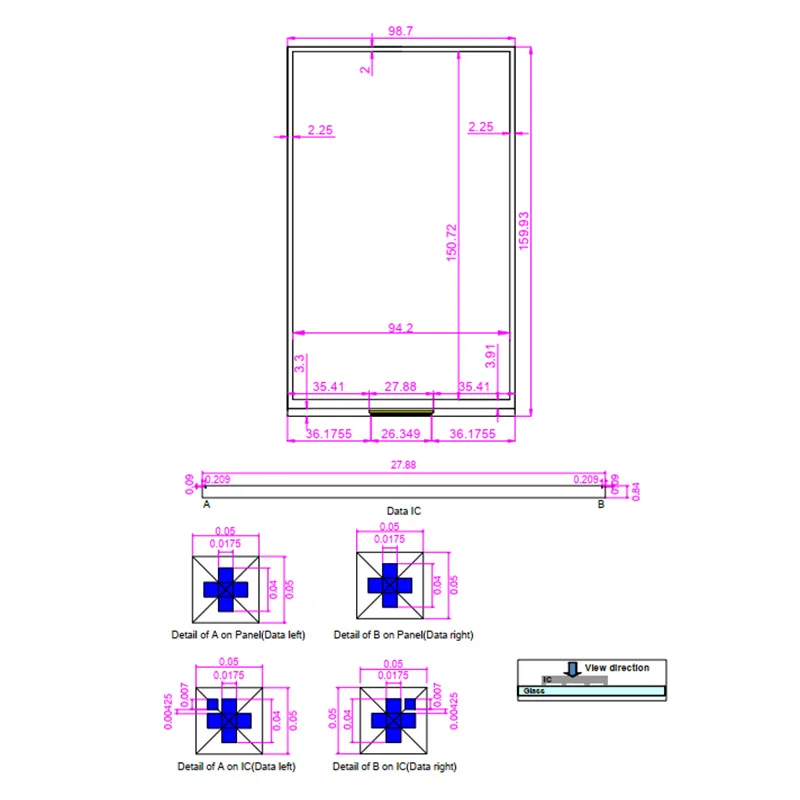lcd panel display design quotation