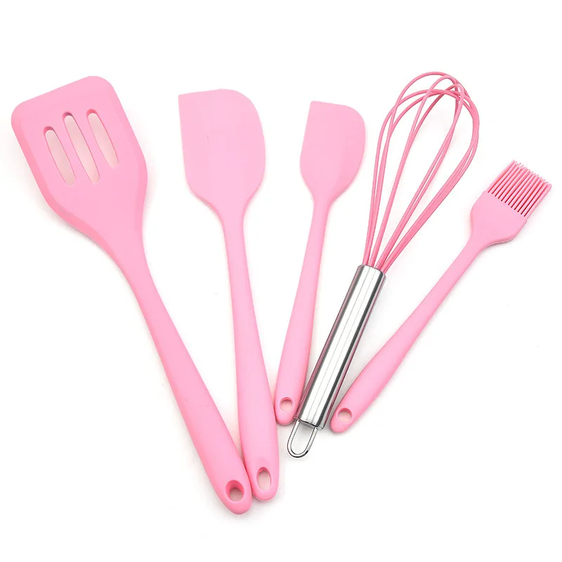 2024  5Pcs New Silicone silicone scraper cooking Accessories Heat Resistant Food grade Utensils Kitchen Cooking Spatula