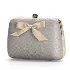 Purse Medium White Glitter Clutch Bag Frames Metal Purse With Print Logo
