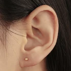 Stud Earring 14k Stud Earrings Simplicity And Classic Small BoBo Stud Earring 14K Solid Gold Stud Earring