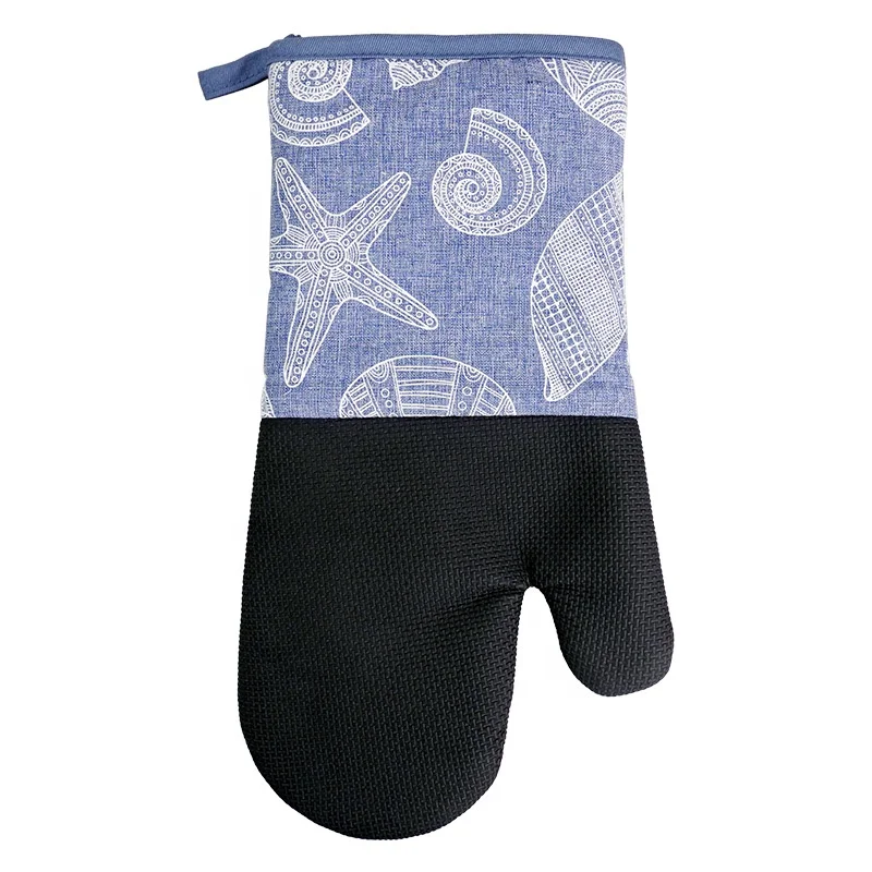 Wholesale Custom Cotton Chef Heat Resistant Oven Mitt For Kitchen Cooking Microwave BBQ Oven Glove