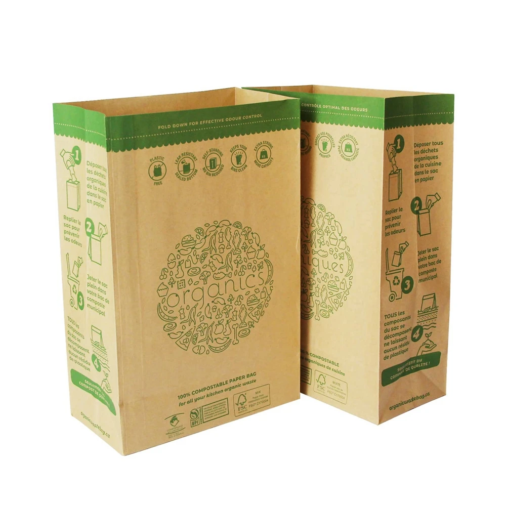 Custom Printed Compostable Food Waste Packaging Biodegradable