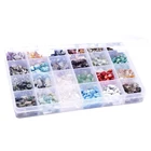 Stone Stone Amazon Hot Sale 24 Grid Natural Stone Beaded DIY Handmade Jewelry Accessories Boxed Set For Kids