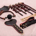 Fetish Sex Toys PU Bondage Restraints Kit For Couples SM Game Sex Toys Set