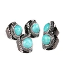 Copper Ring Stone Rings Rings Fashion Gunmetal Plating Copper Boho Ring Wholesale Amazonite Stone Rings