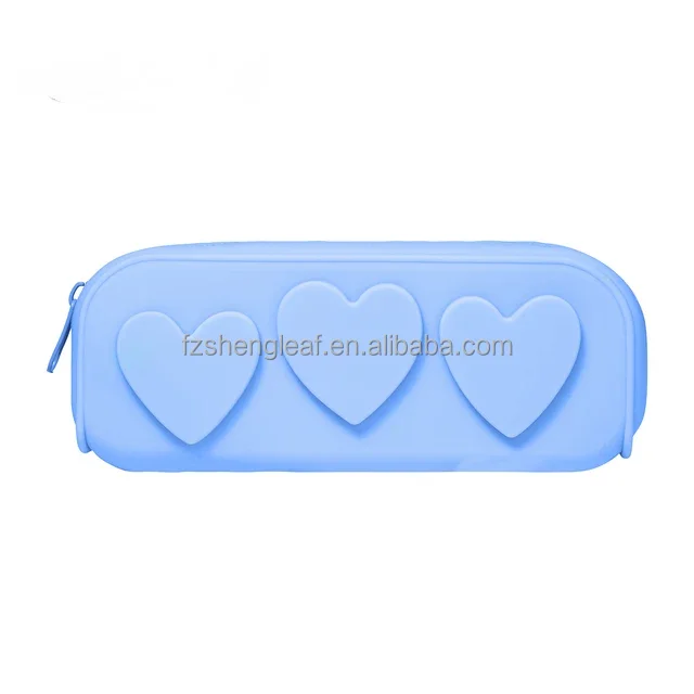 product custom 2024 kawaii cute 3d silicone a pencil case box pouch bag beautiful small school kid with zipper for girls boy-6