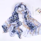 Shawl 2021 New Leopard Animal Printed Spring Autumn Polyester Shawl For Lady