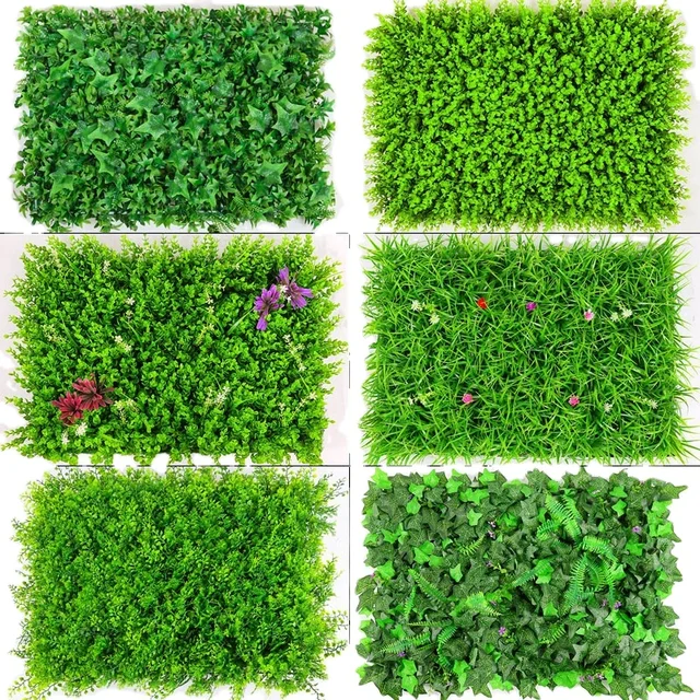 Artificial Maple Leaves Foliage Plant Plastic Foliage Grass Mat Green Plant Wall Artificial Green Plants Wall