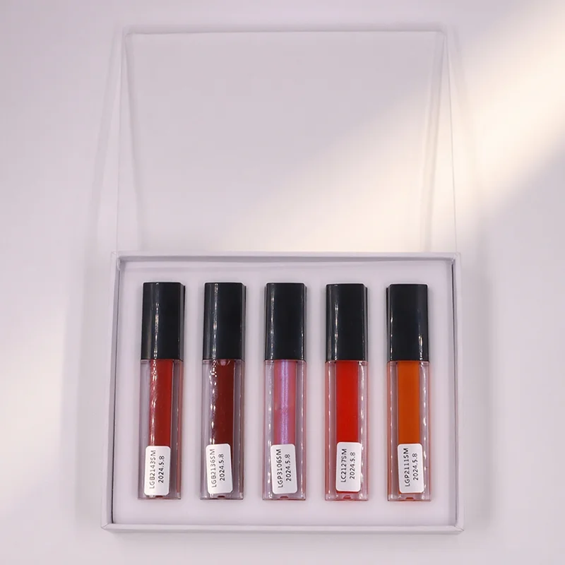 product custom your logo lip gloss long lasting cosmetics 5 colors matte liquid lipstick set waterproof for valentines day-4