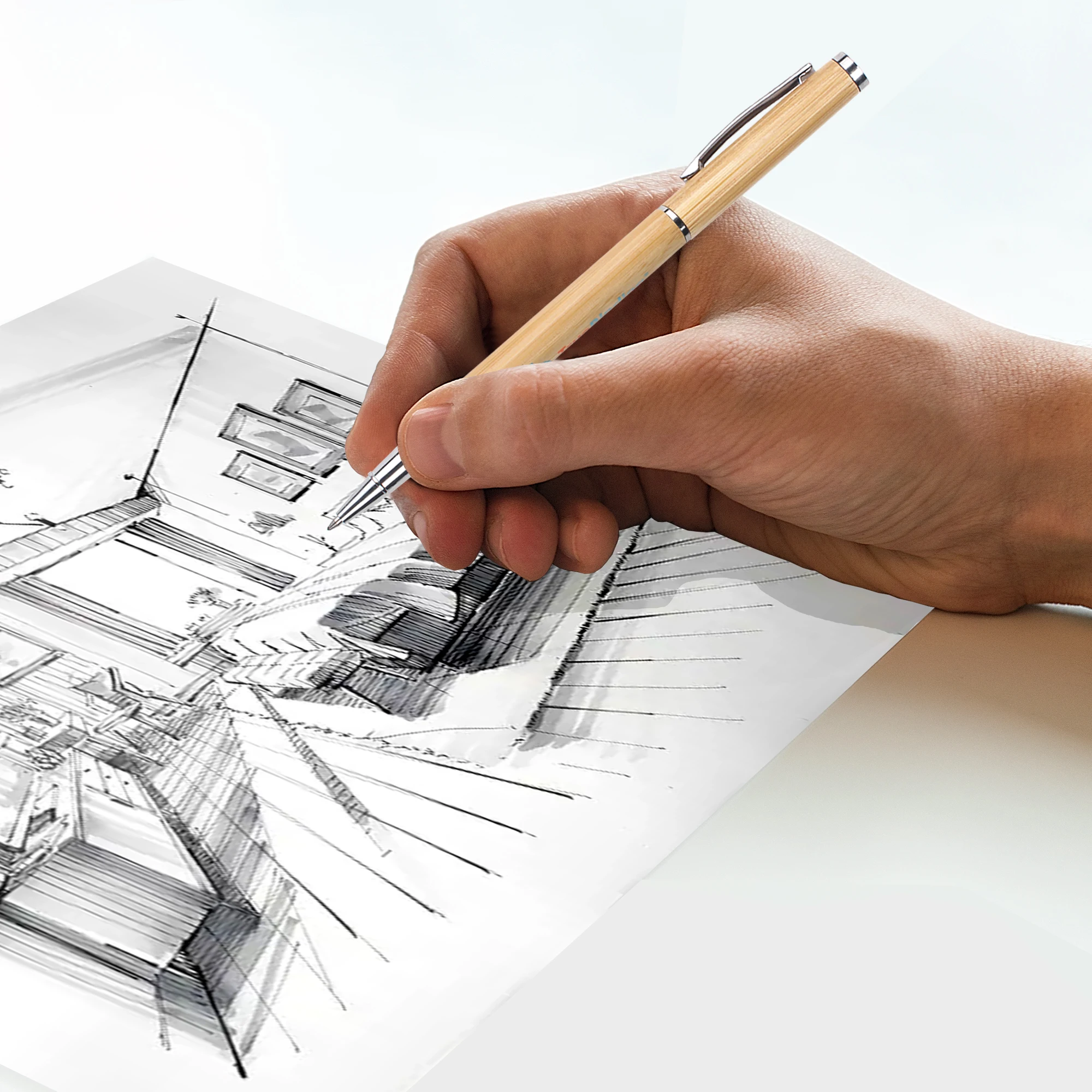 Wholesale high quality advertisement wooden bamboo gel ink pen with printed logo Wholesale high quality advertisement wooden bamboo gel ink pen with printed logo